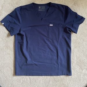 Figs Men’s Large Navy Leon Two Pocket Scrub Top